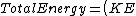 Total Energy=\left( KE\right)_{1} = \left( KE\right)_{2} - \left( W\right)_{1-2}=-\frac{K}{2r^2}-(-\frac{K}{2r^2})=-\frac{K}{2r^2}+\frac{K}{2r^2}=0